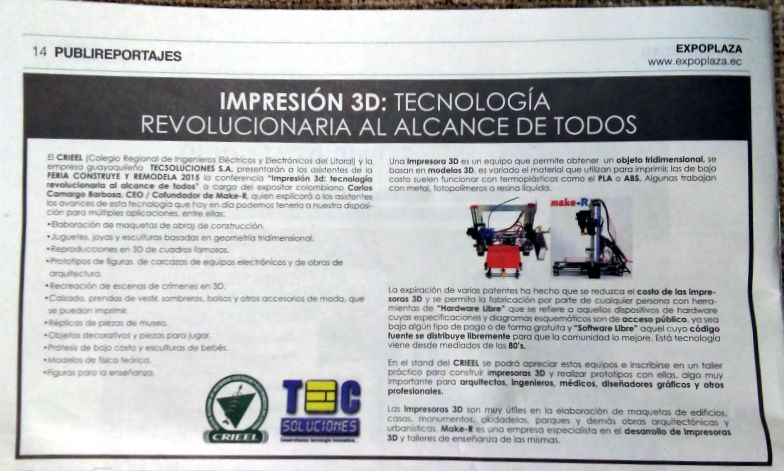 Articulo Suplemento Feria 2015